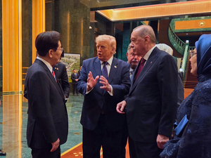 Lee, Trump discuss cooperation on building US military vessels during NATO dinner: spokesperson