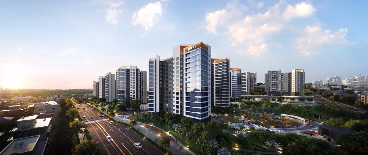 A rendering of the Seongnam Taepyeong District 3 redevelopment project. [IPark Hyundai Development]