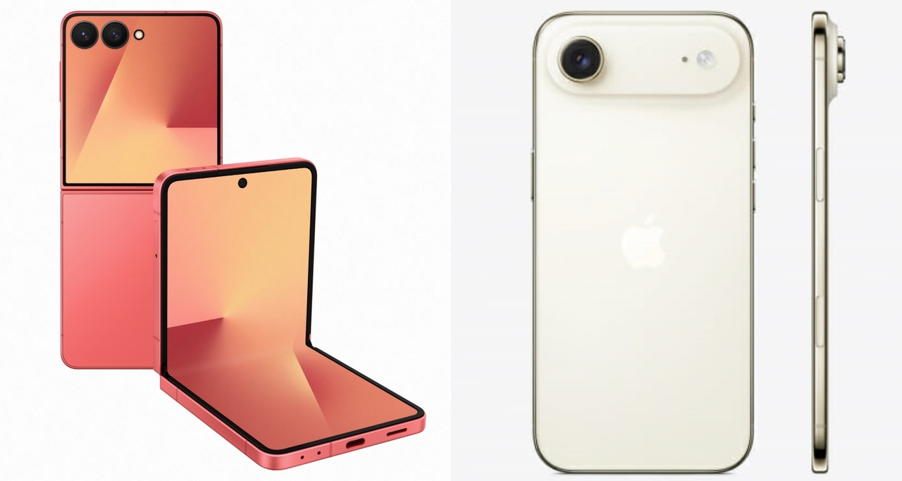 Galaxy Z Flip7 (à gauche) et iPhone Air (Samsung Electronics, Apple)