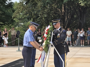 S. Korean military chief pays tribute at Arlington ahead of talks with US, Japan counterparts