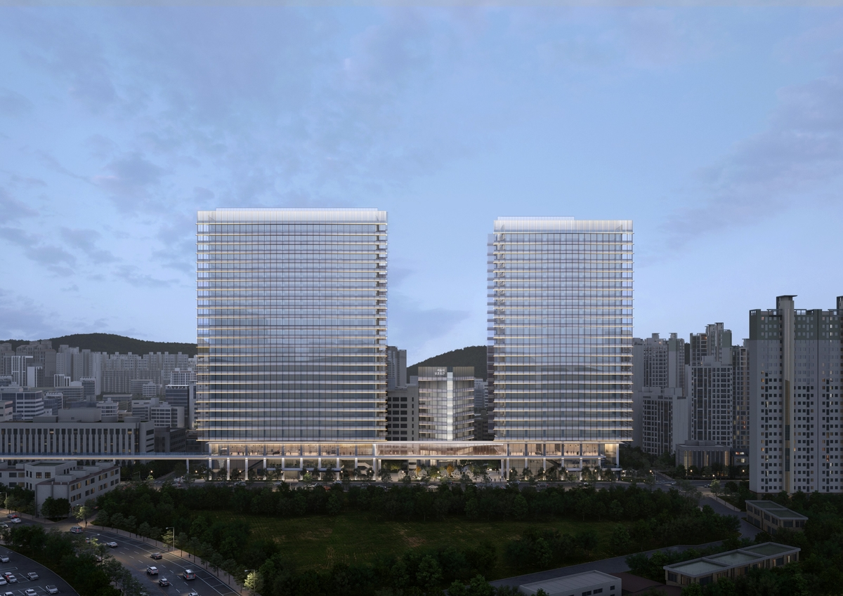 A rendering of buildings 17 and 18 of the Najin Shopping Arcade in Yongsan-gu, Seoul. [Seoul Metropolitan Government]