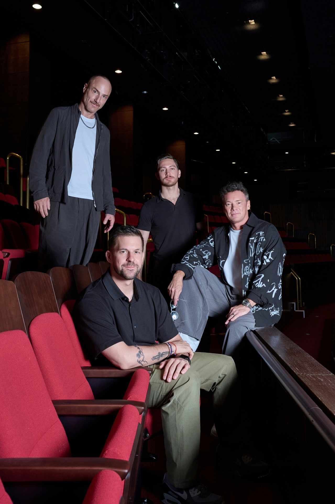 Clockwise from left: The original creative team who participated in the Korean production of "Frozen" includes associate music supervisor Sebastian de Domenico, associate physical movement coordinator Adam Jepsen, associate director Adrian Sarple and associate choreographer Charlie Williams. (Clip Service)