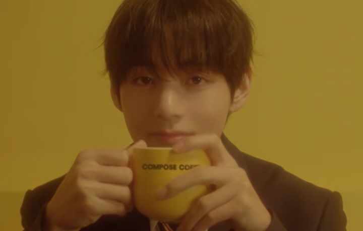 Compose Coffee's ad campaign featuring BTS member V (Compose Coffee)