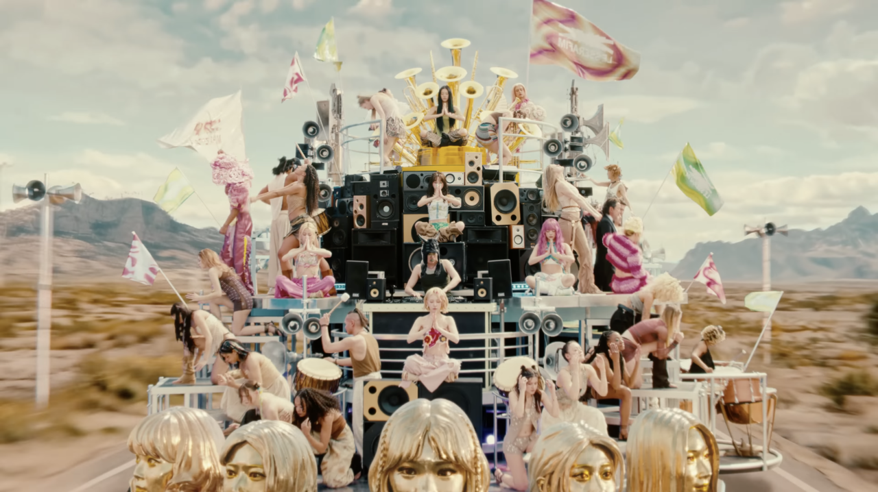 Screenshot of music video for "Boompala" by Le Sserafim (Source Music)