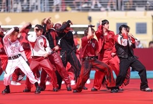 BTS brings Red Devils styling to World Cup halftime stage