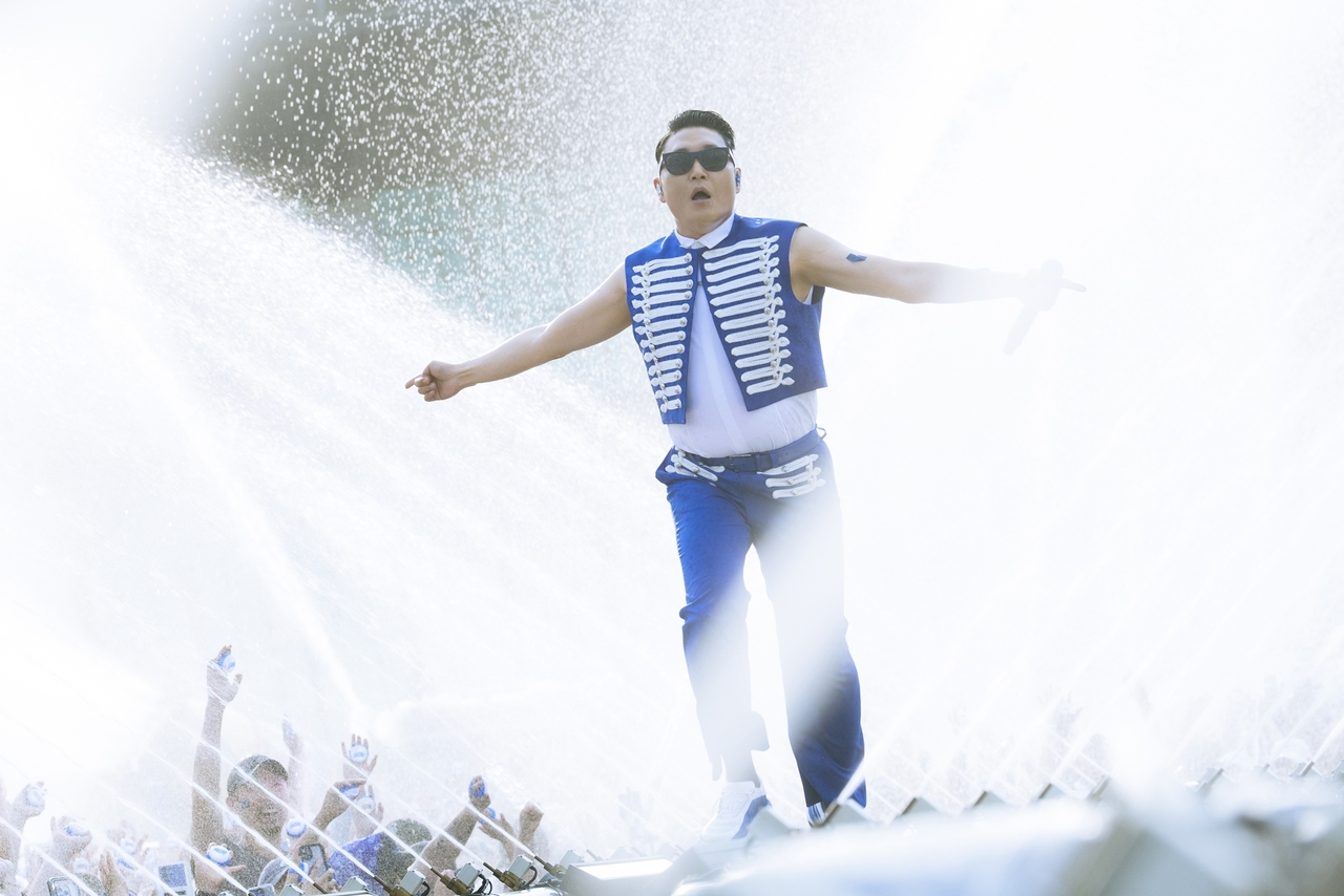 Psy performs during his