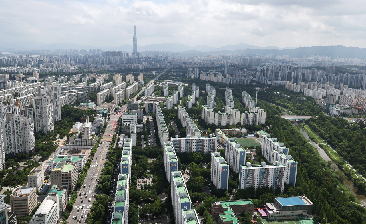 An aerial view of the Gangnam area. (Yonhap)