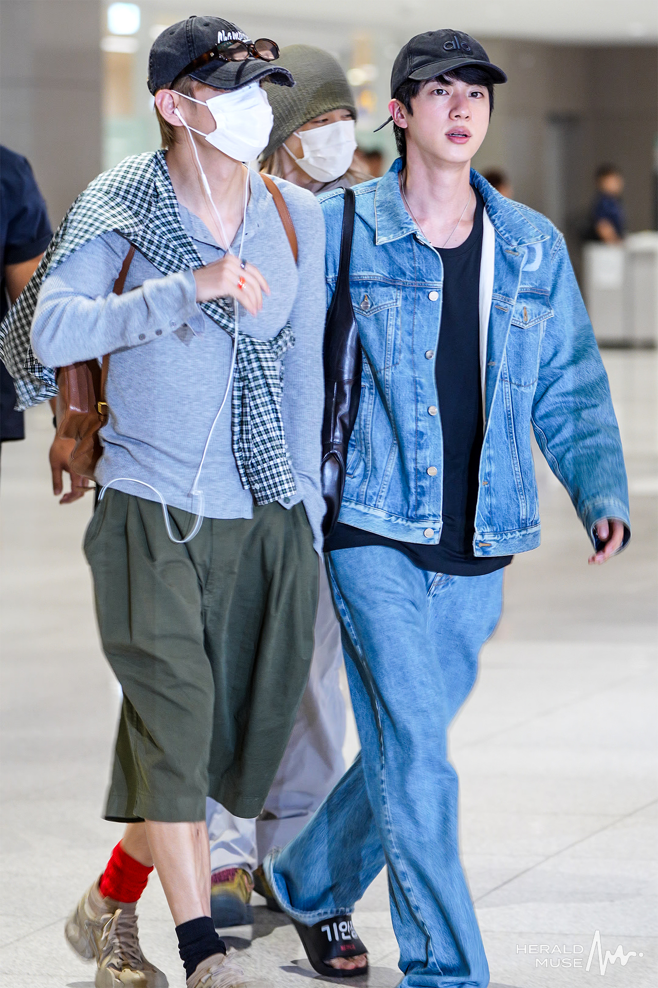 Jin and V at Incheon Airport