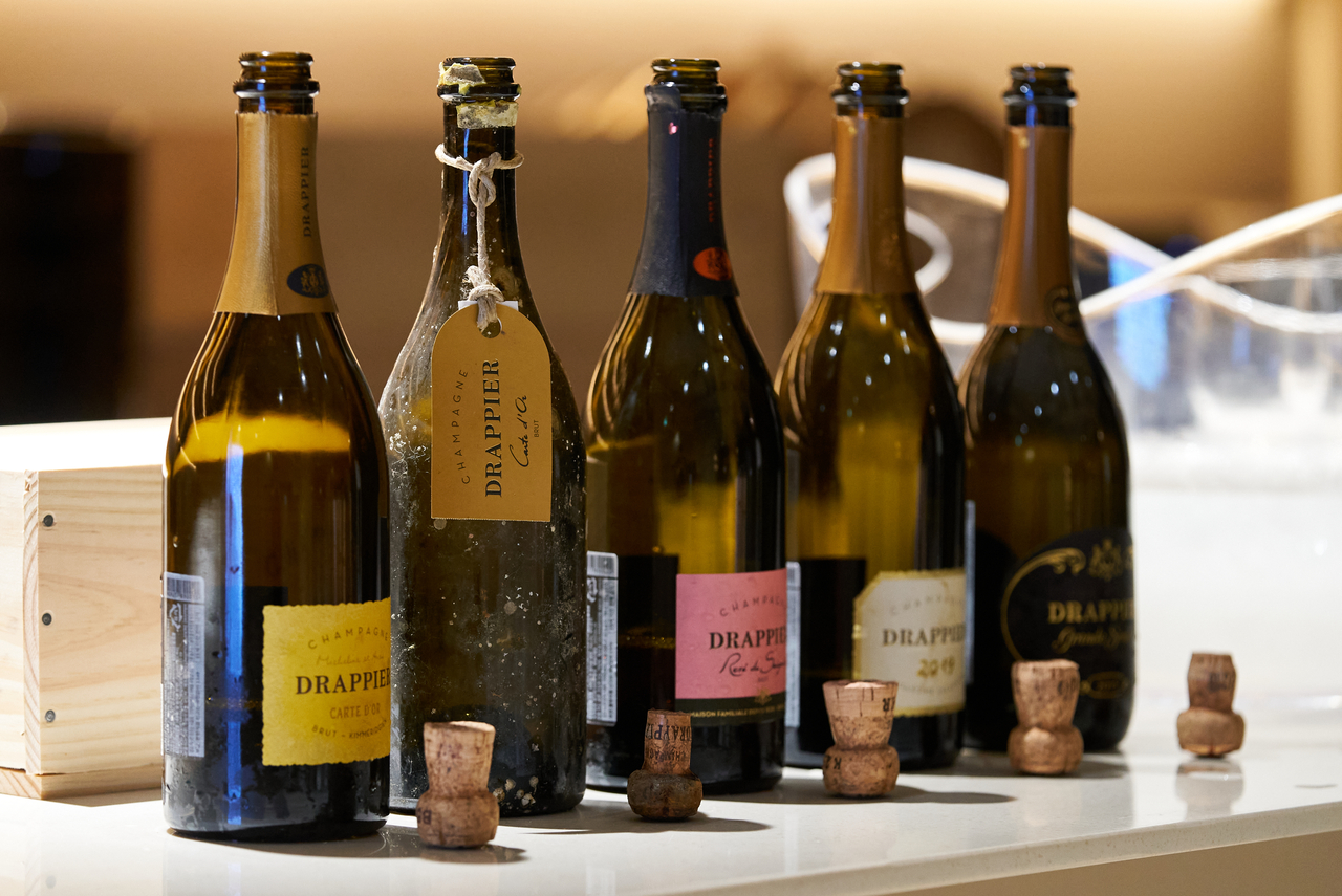 Five varieties of Drappier champagne [Photo provided by CSR Wine]