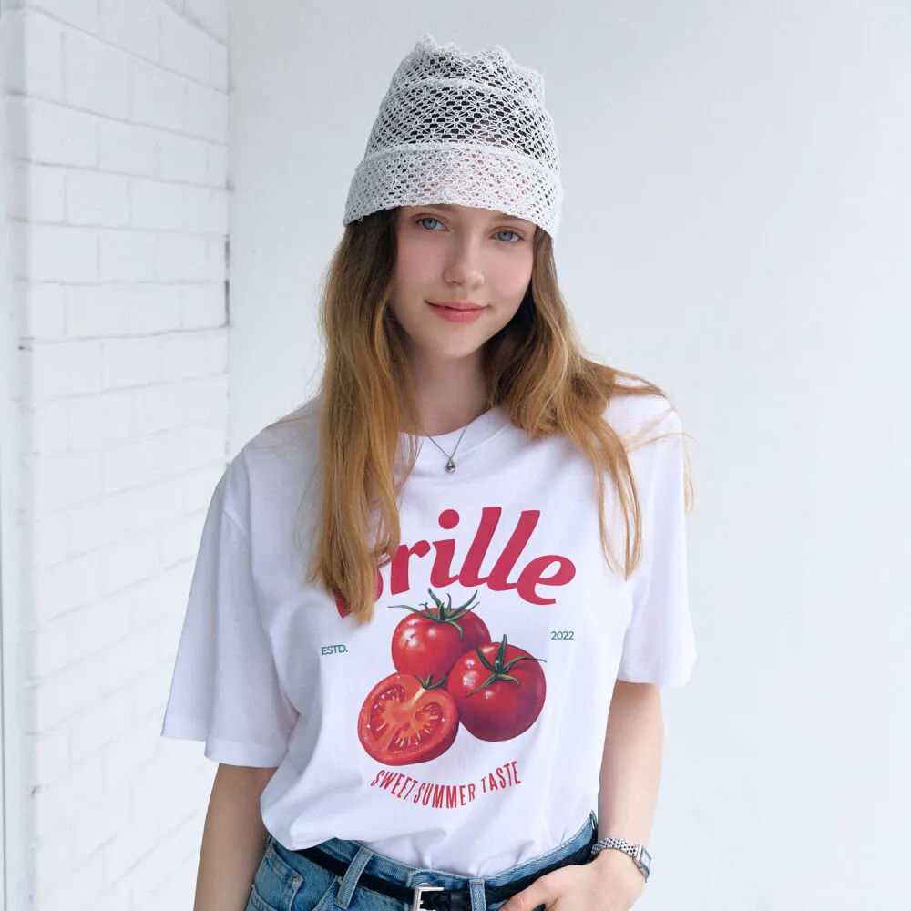 Brille tomato round over fit T-shirt (29CM)