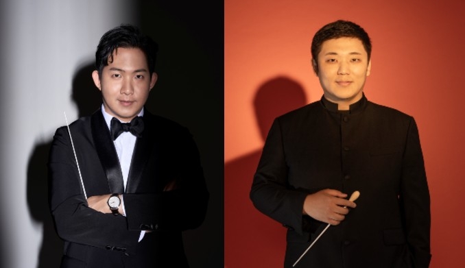(left) Conductors Lee Seungwon (left) and Yoon Han-kyeol (SAC, Sejong Soloists)