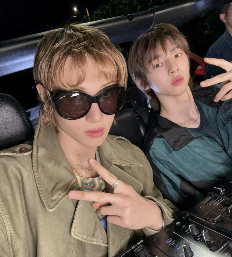 Martin (left) of Cortis wears oversized tinted sunglasses. (Instagram)