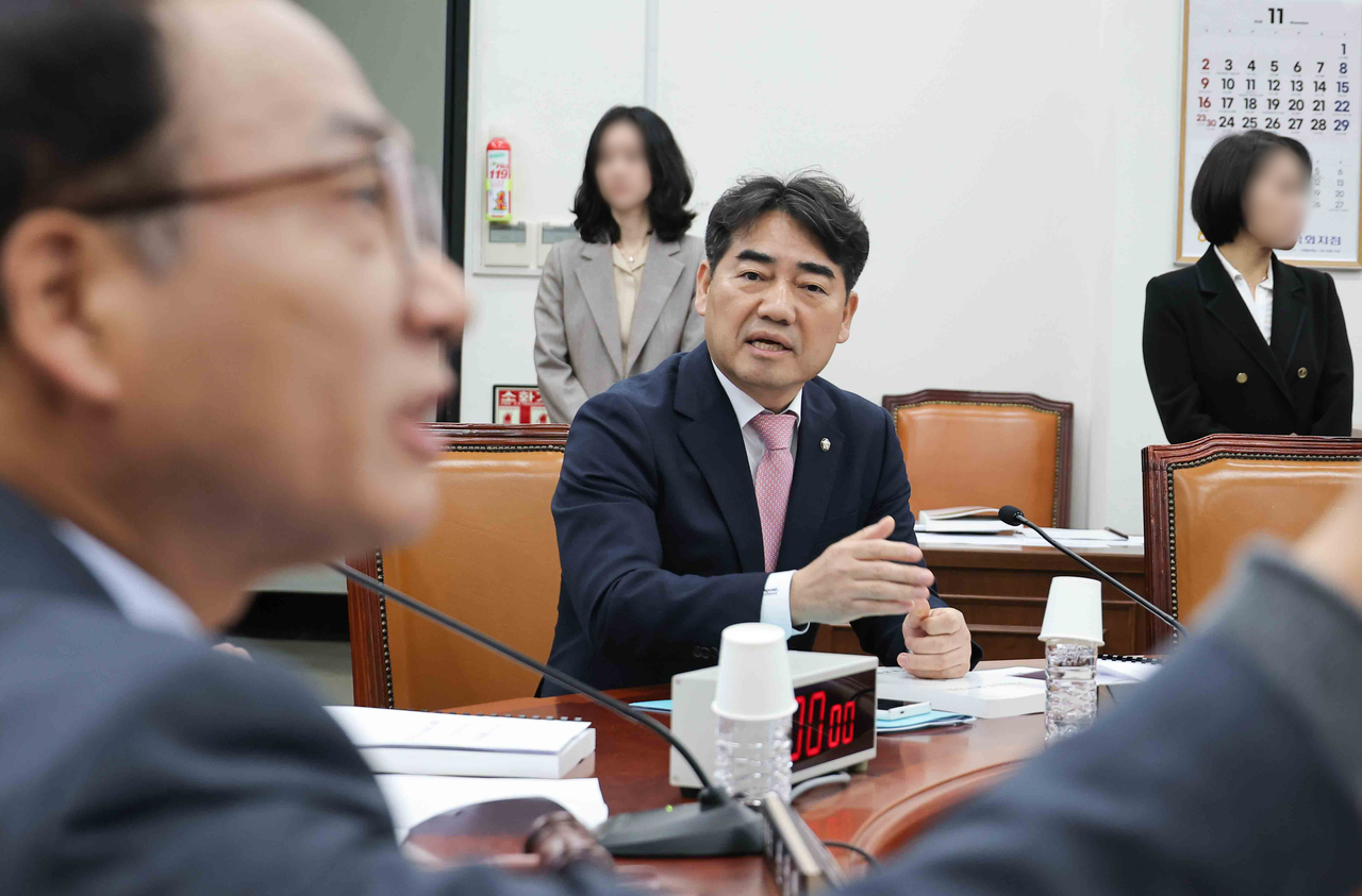 이성권 국민의힘 의원이 지난 5일 오전 서울 여의도 국회에서 열린 정보위원회의 국방정보본부 등에 대한 국정감사에서 발언하고 있다. [연합]
