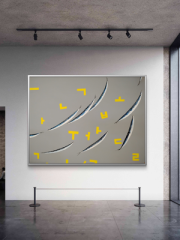 Hangeul swims with saury in Choi Asuk's LA exhibition 최아숙 작가의 LA 전시에서 한글이 꽁치와 함께 유영한다