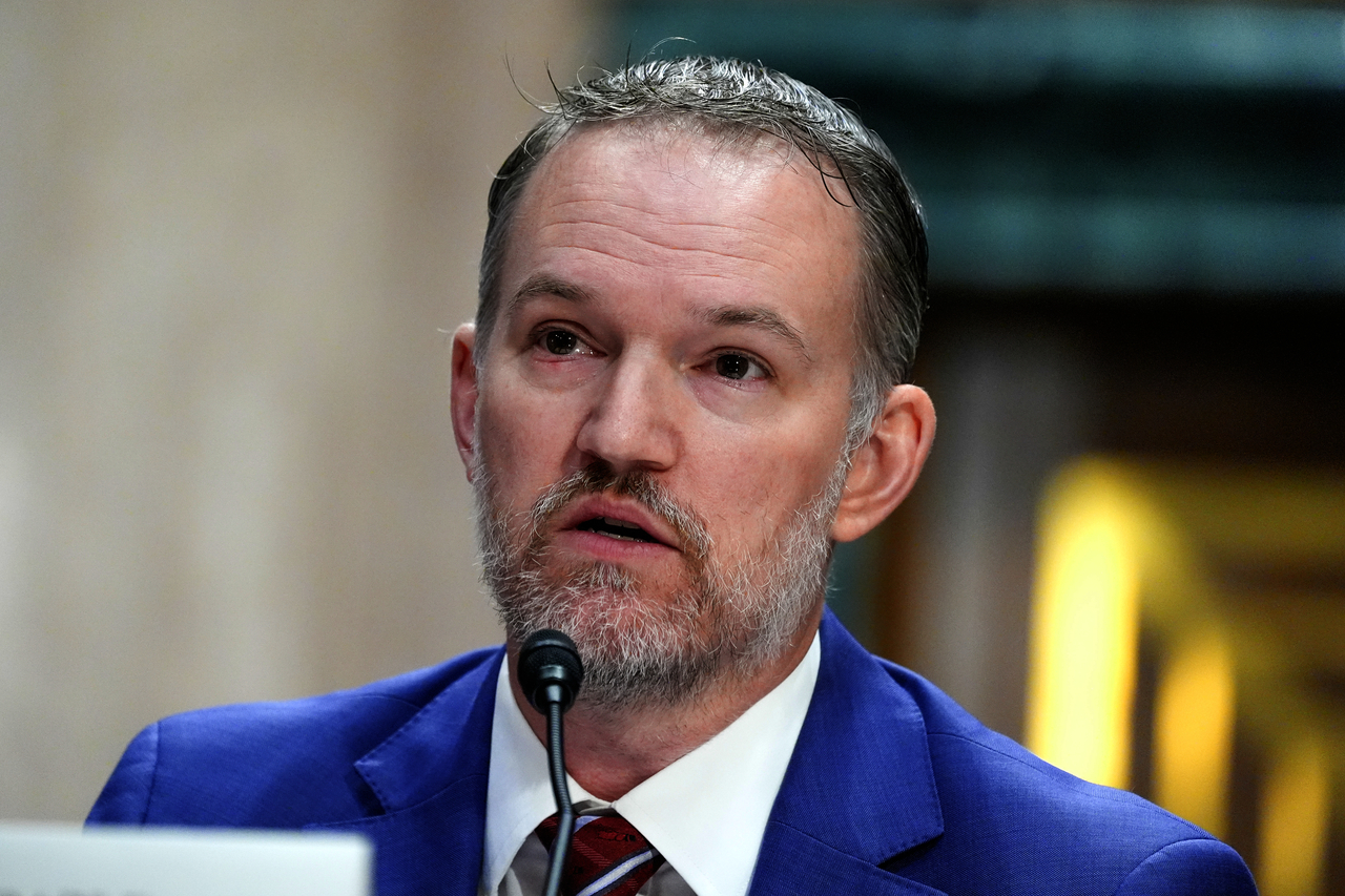 US Trade Representative Jamieson Greer testifies during a Senate Committee on Finance hearing on Capitol Hill in Washington on Wednesday. (AP-Yonhap)