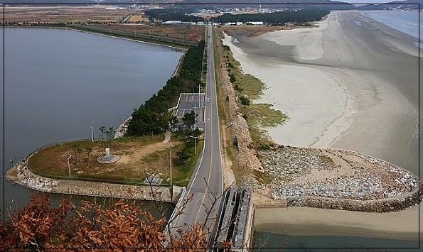 백령공항이 들어설 예정인 인천 옹진군 백령면 사곶해변 일대 전경. [인천시 제공]