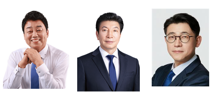 성흠제 서울시의회 부의장(맨왼쪽), 이현찬 시의원(가운데) 이병도 시의회 운영위원장
