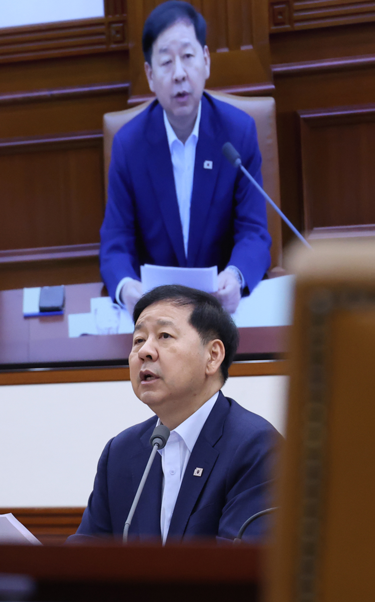 구윤철 부총리 겸 재정경제부 장관이 24일 서울 종로구 정부서울청사에서 열린 민생물가 특별관리 관계장관 태스크포스(TF)를 주재하고 있다. [연합]