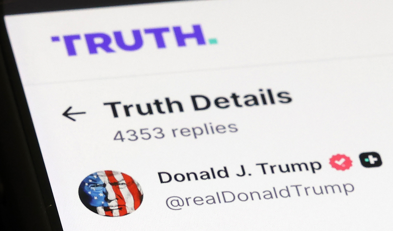 Truth Social, the social media platform created by President Donald Trump. [Getty Images]