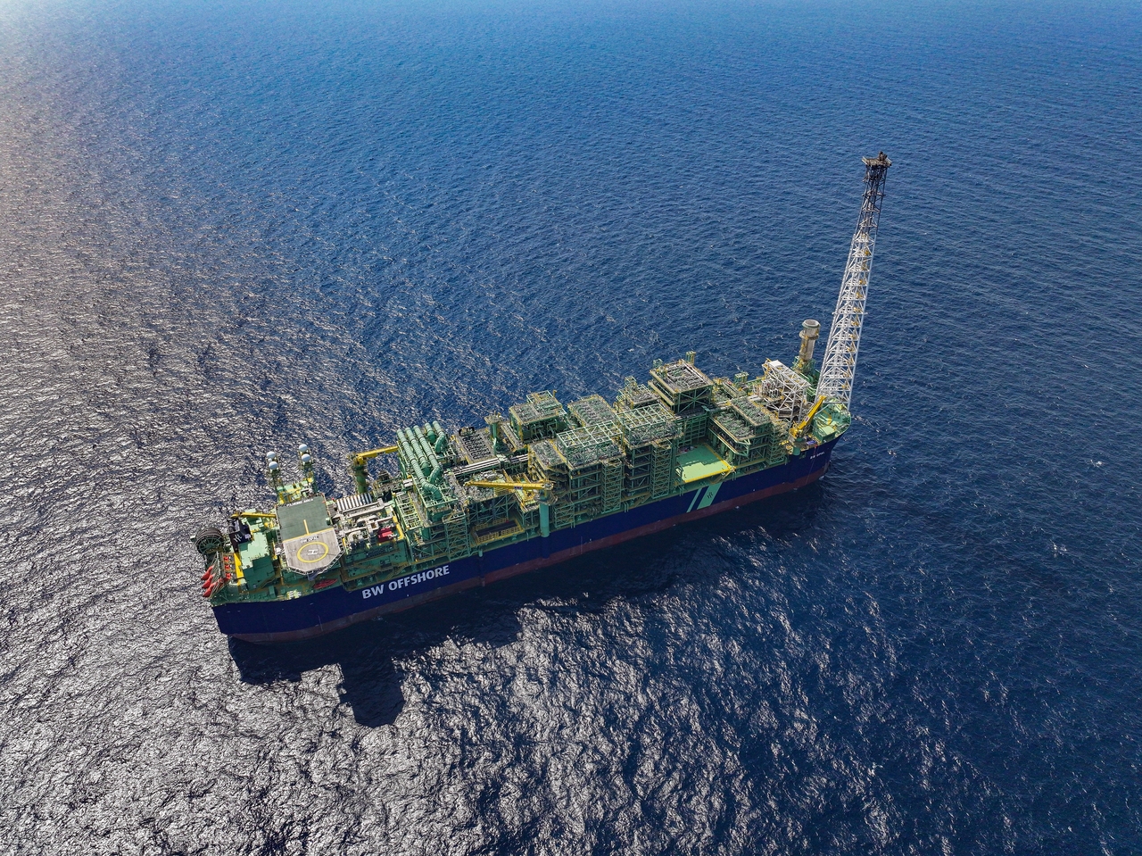 A floating production, storage and offloading vessel operates at the Barossa gas field off northern Australia. (SK Innovation E&S)