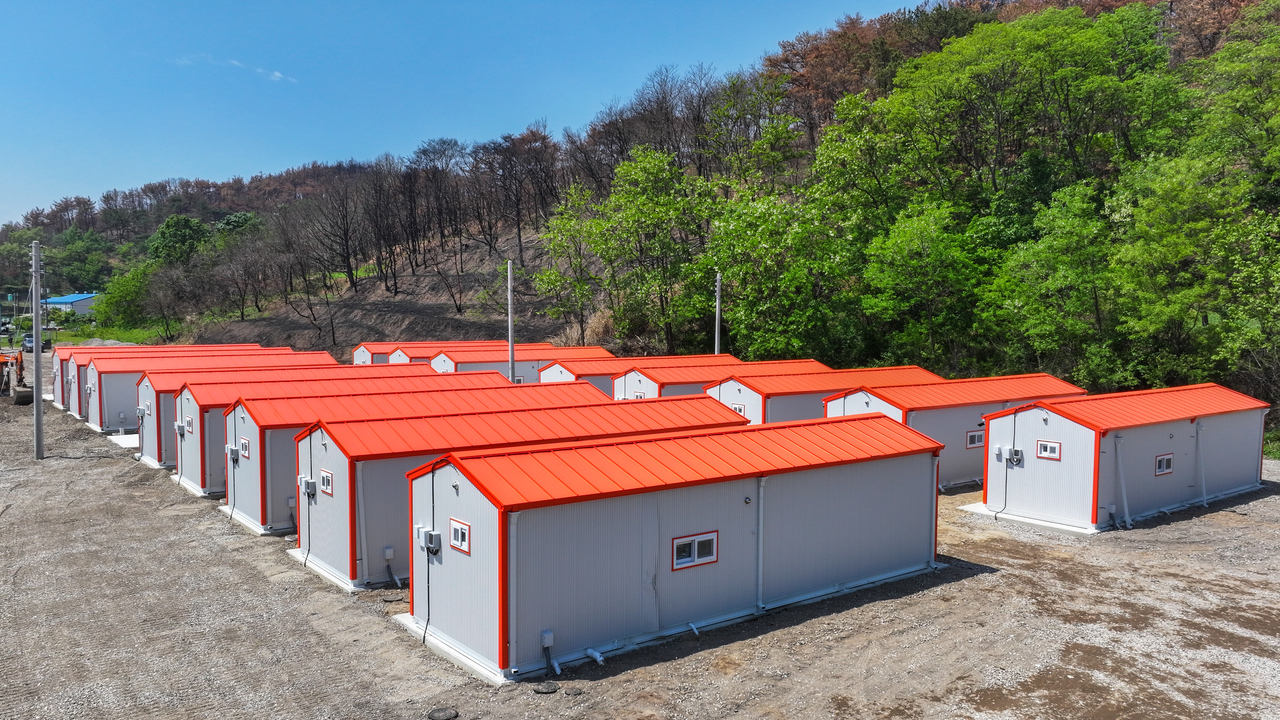 영덕군 임시 조립주택 모습.[영덕군 제공]