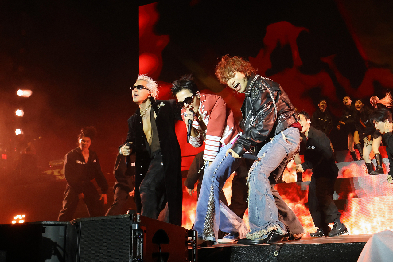 Big Bang performs during the Coachella Valley Music and Arts Festival on April 19 in Indio, California. (Getty Images)