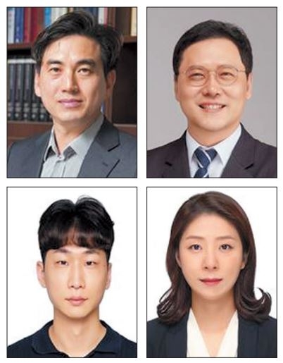 이번 연구를 수행한 공동연구진. 김유천(왼쪽 위부터 시계방향) KAIST 교수, 이용규 한국교통대 교수, 윤아름 한양대학교 박사, 이수삼KAIST 박사. [KAIST 제공]