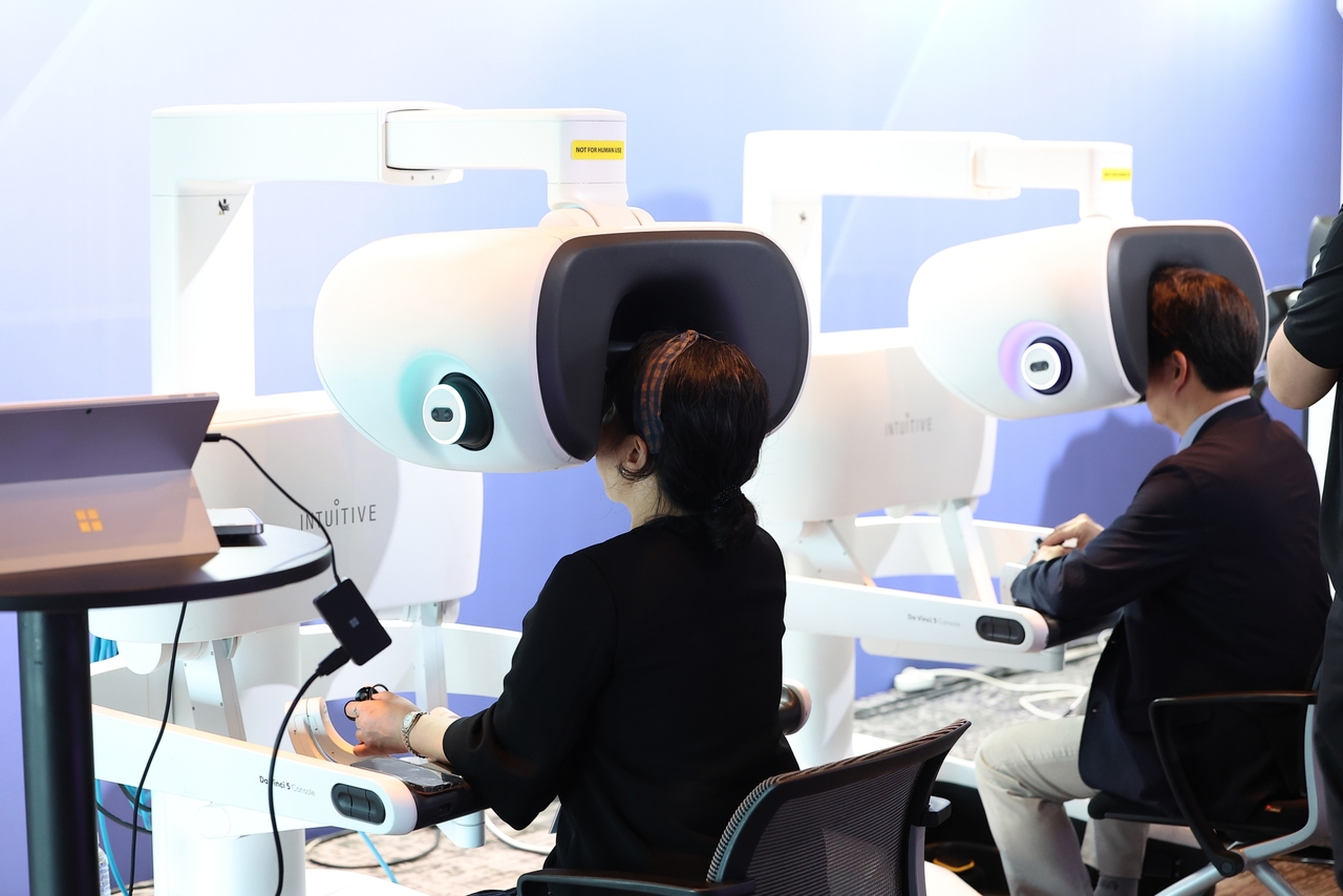 Intuitive 360 Korea 에코시스템 존에 마련된 다빈치 5. [인튜이티브코리아 제공]
