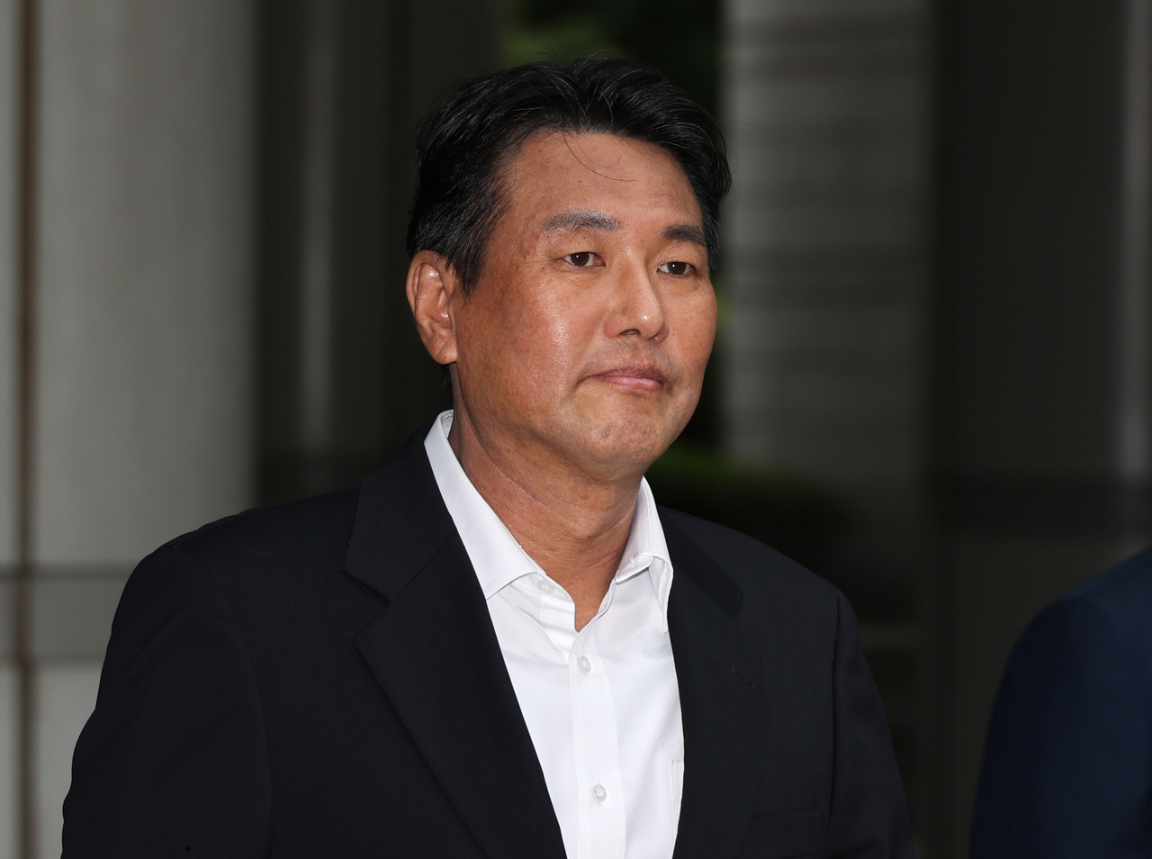 김태효 전 국가안보실 1차장이 지난 10일 서초구 서울중앙지법에서 열린 구속 전 피의자 심문(영장심사)에 출석하고 있다. [연합]