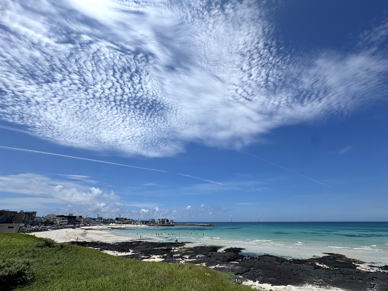 This photo taken Wednesday shows a beach in Jeju city, Jeju Island. (Yonhap)
