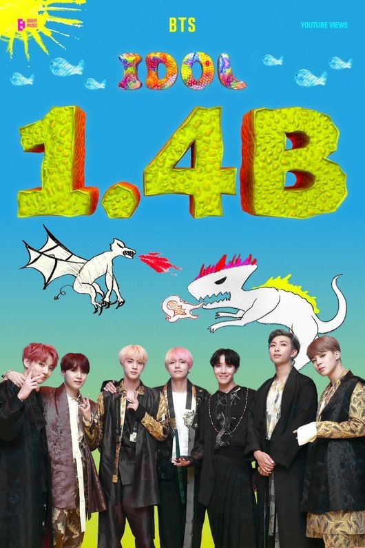 BTS’s “Idol” MV Reaches 1.4 Billion Views on YouTube!