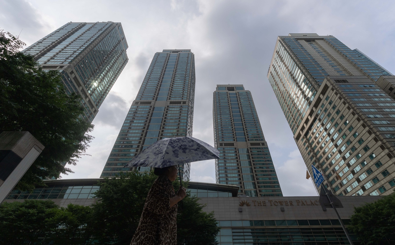 A mixed-use apartment complex in Gangnam-gu, Seoul. [Herald DB]