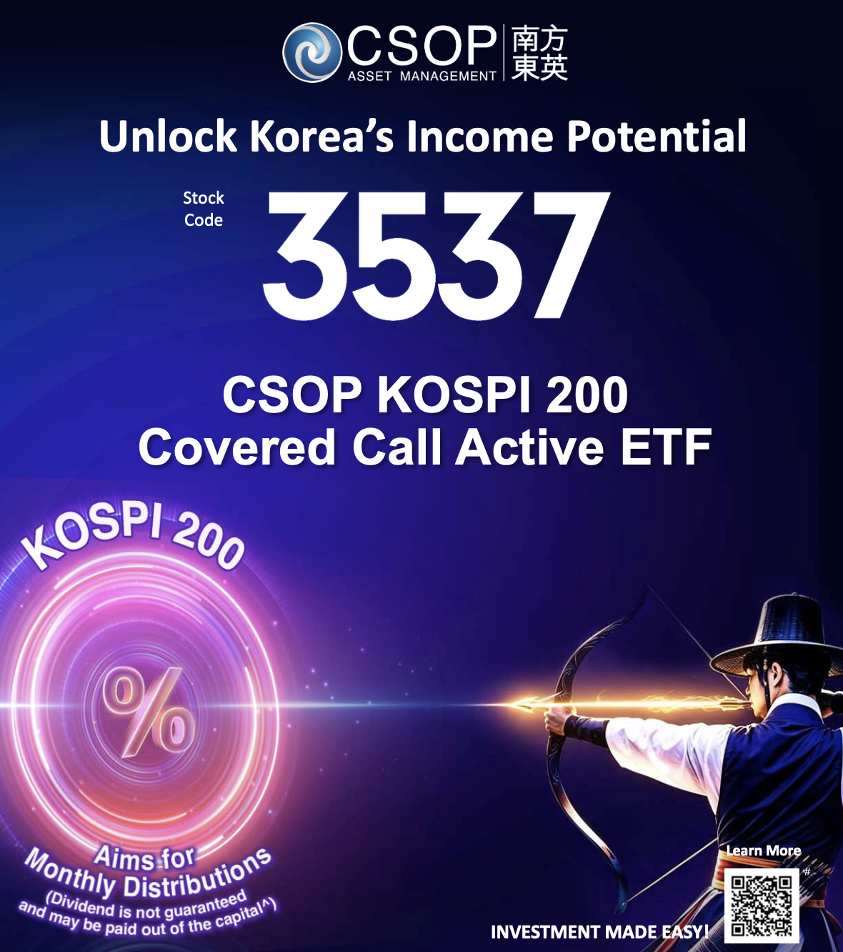 CSOP Asset Management lists KOSPI 200 covered-call active ETF in Hong ...