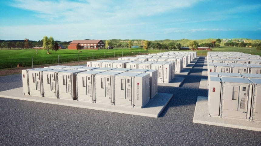 A grid-scale ESS battery container product by LG Energy Solution [LG Energy Solution]