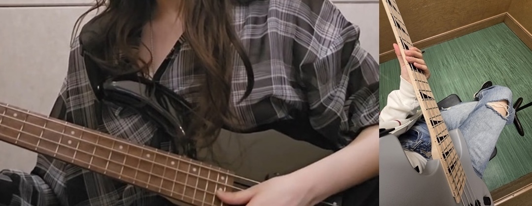 Kim Kyung-min plays the bass guitar, a hobby that she developed during a gap semester. (Kim Kyung-min)