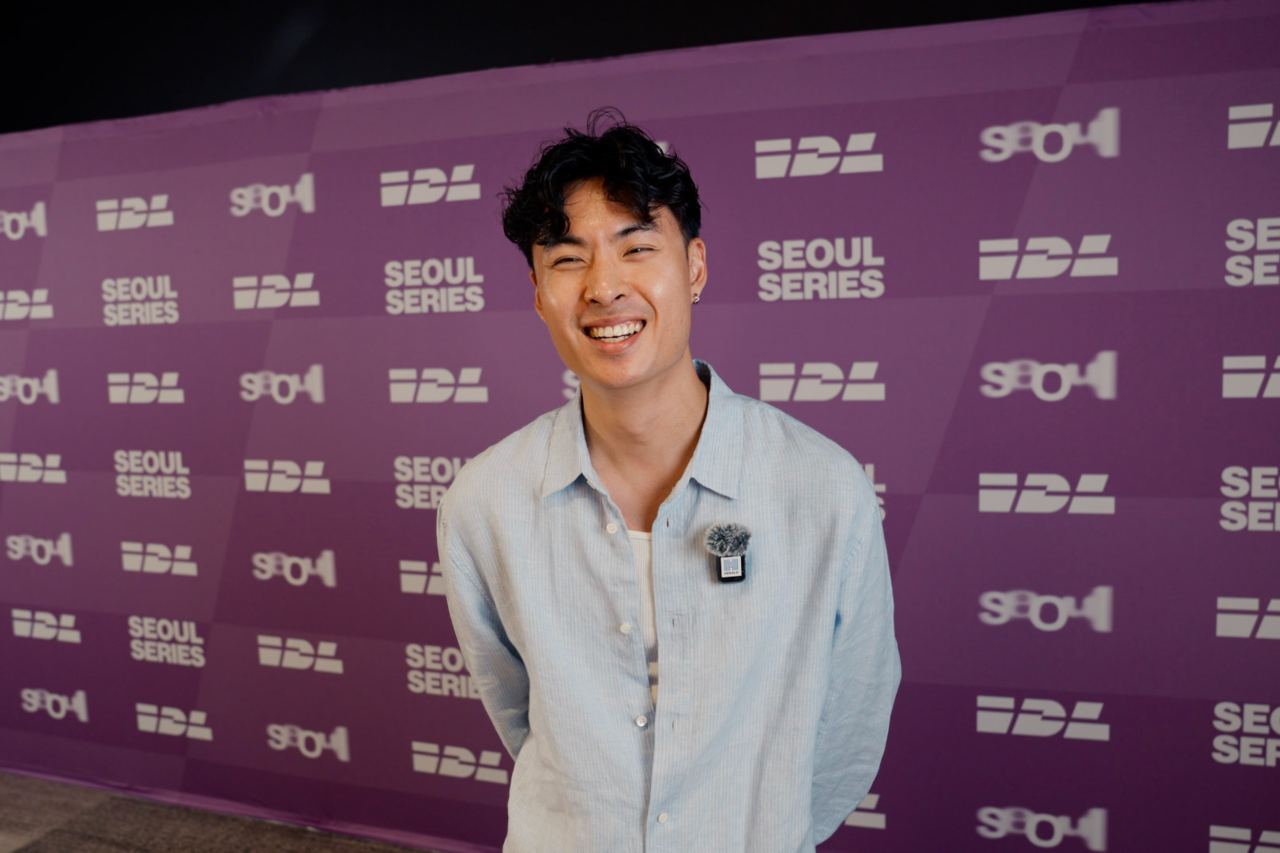 Connor Lim, co-founder and CEO of the International Dance League, speaks with The Korea Herald. (Tammy Park/The Korea Herald)