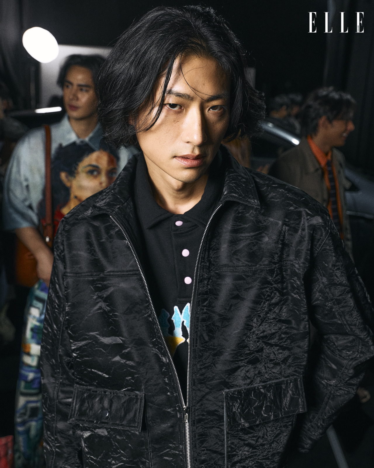 Heo Yong-jin poses backstage for Elle Thailand (Courtesy of Heo)