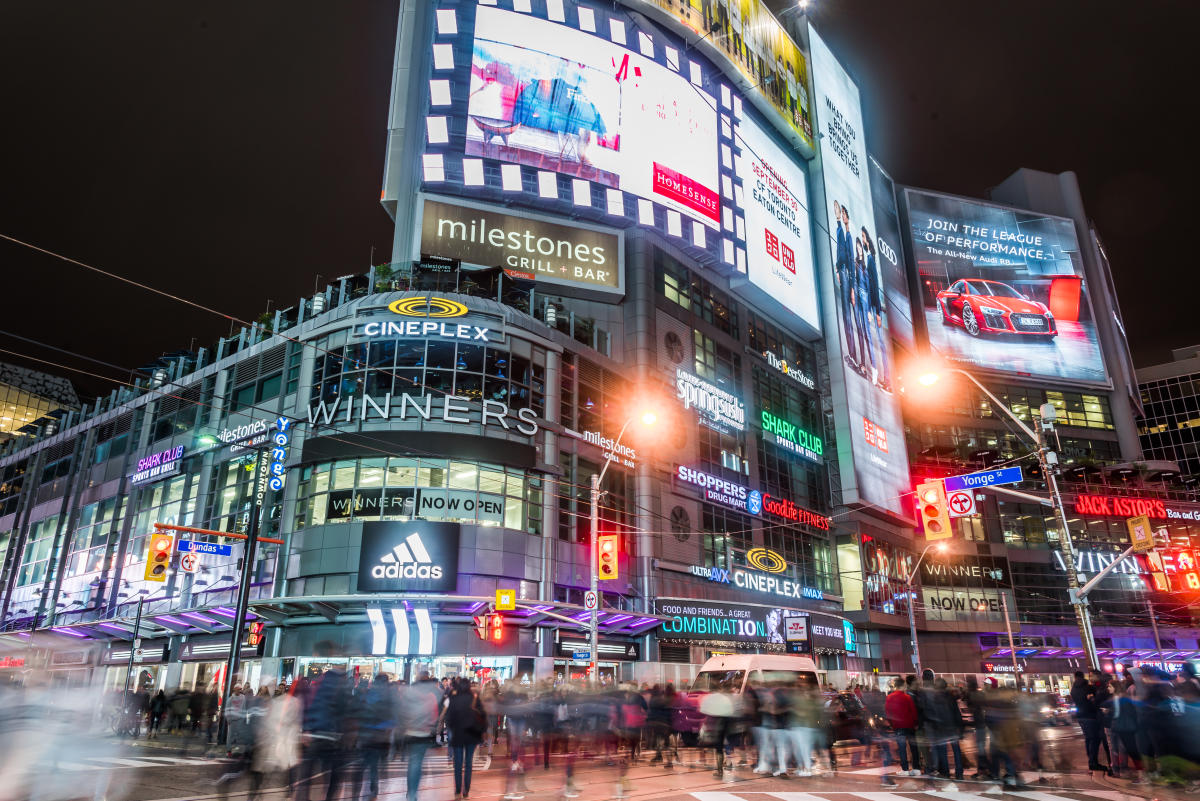 A commercial area on Yonge Street in Toronto (Destination Toronto)