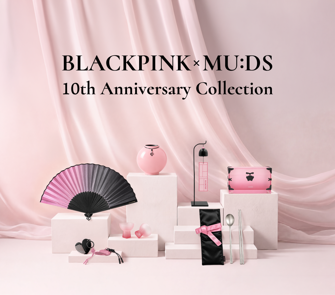 Promotional image for Blackpink's collaborative merch with the National Museum of Korea's merchandise brand, MU:DS (YG Plus)