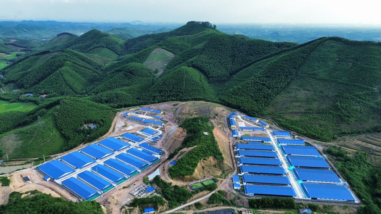 An aerial view of the Tay Ninh farm in Thai Nguyen Province, Vietnam [Sunjin]