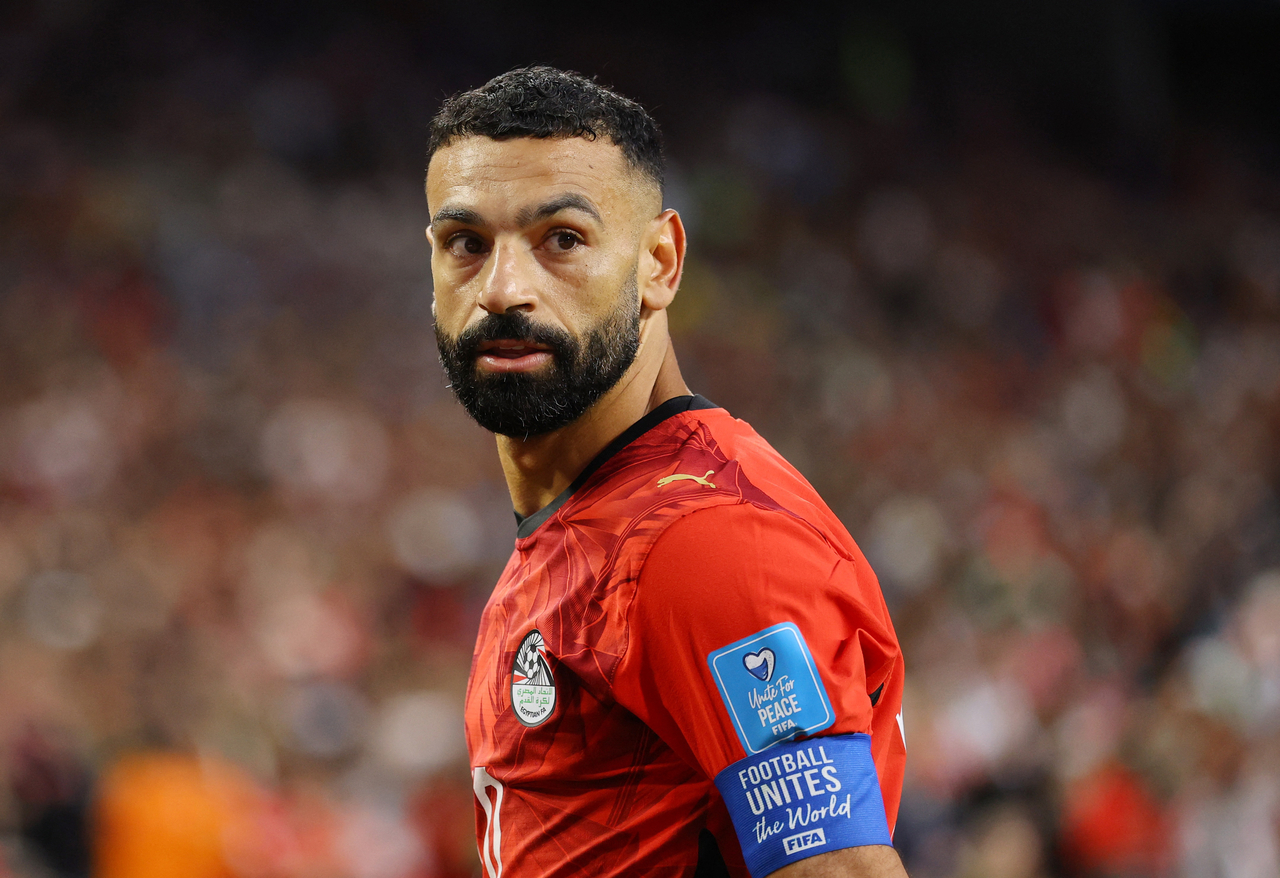 Egypt's Mohamed Salah is pictured during a World Cup match between Egypt and Iran at the Seattle Stadium in Seattle, Washington, June 26. (Reuters-Yonhap)
