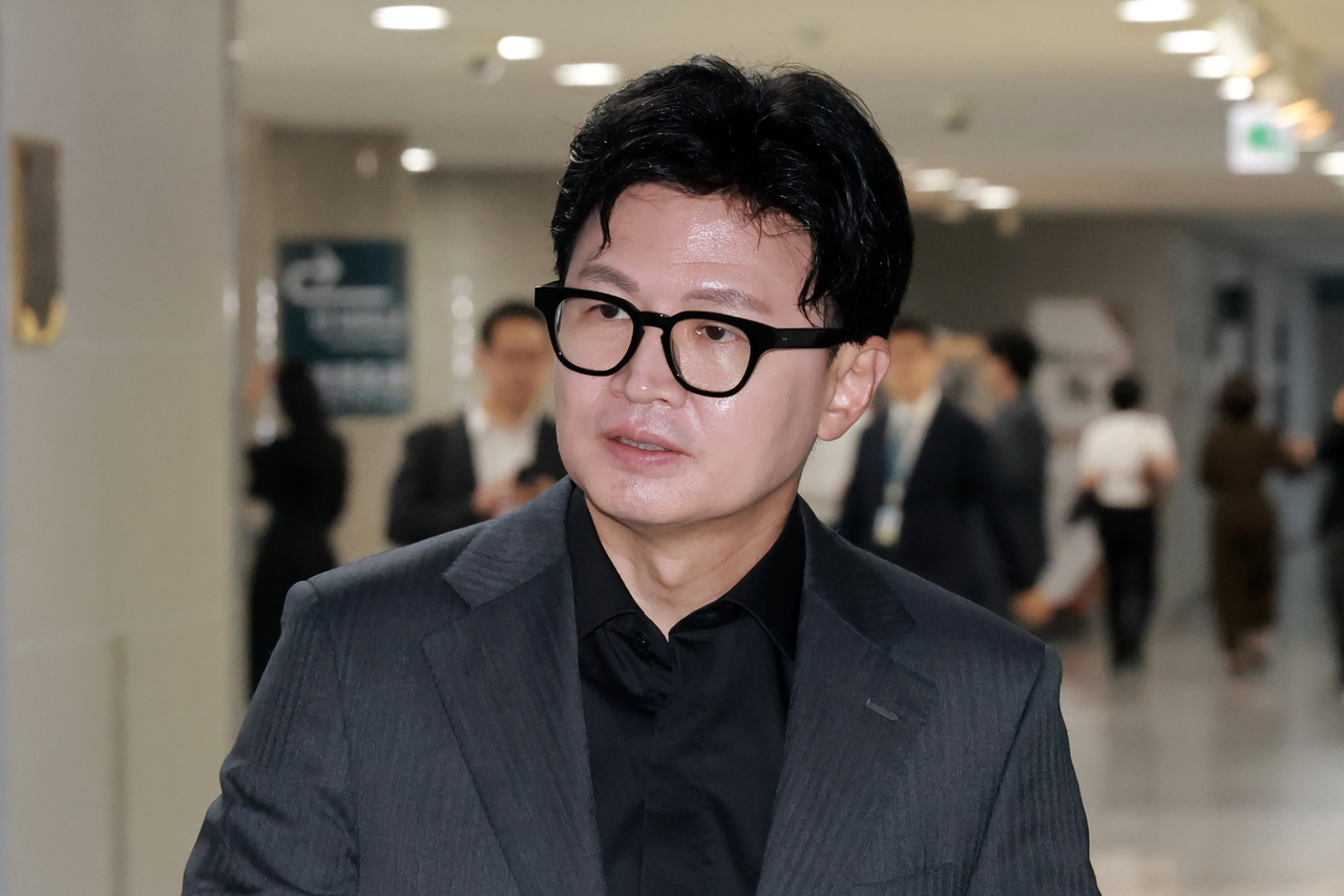 한동훈 무소속 국회의원이 지난달 1일 국방·안보 현안 비공개 간담회에 참석하는 모습. [연합]