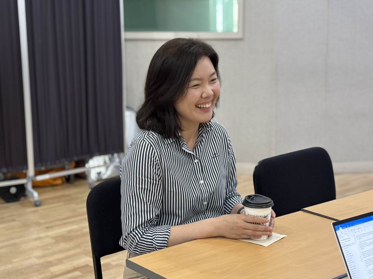 Cho Noori talks during an interview at the Korean National Symphony Orchestra Academy in Seoul in July. (KNSO)