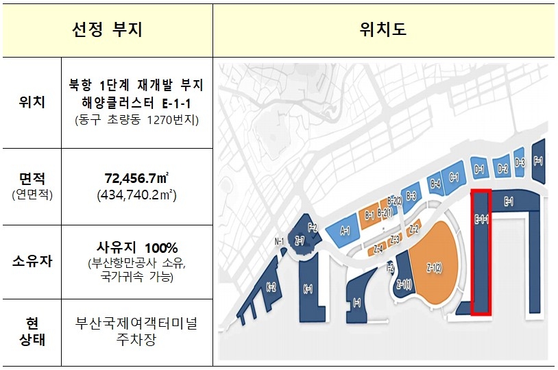 해양수산부 신청사 선정 부지와 위치도 [해수부 제공]