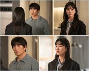 ‘아파트’ 지성VS하윤경, 첫 부부싸움..눈물 맺혀도 모진 말