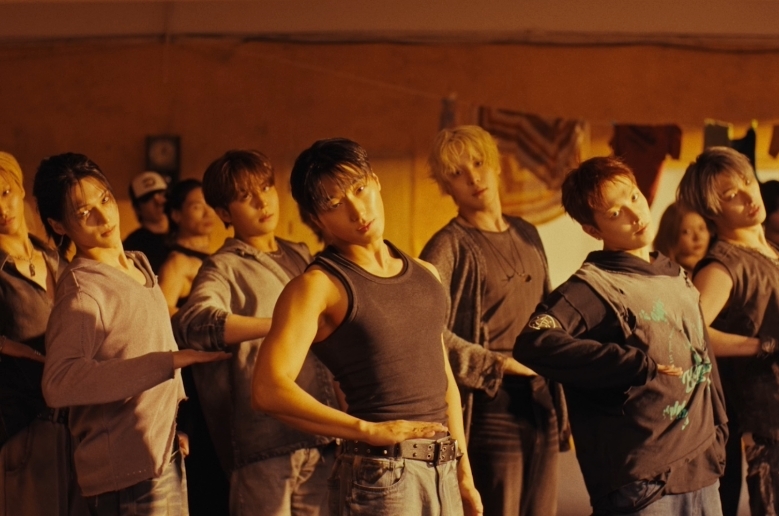 Ateez in the music video for "Bad," the lead track from its 14th EP, "Golden Hour: Part.5." (KQ Entertainment)