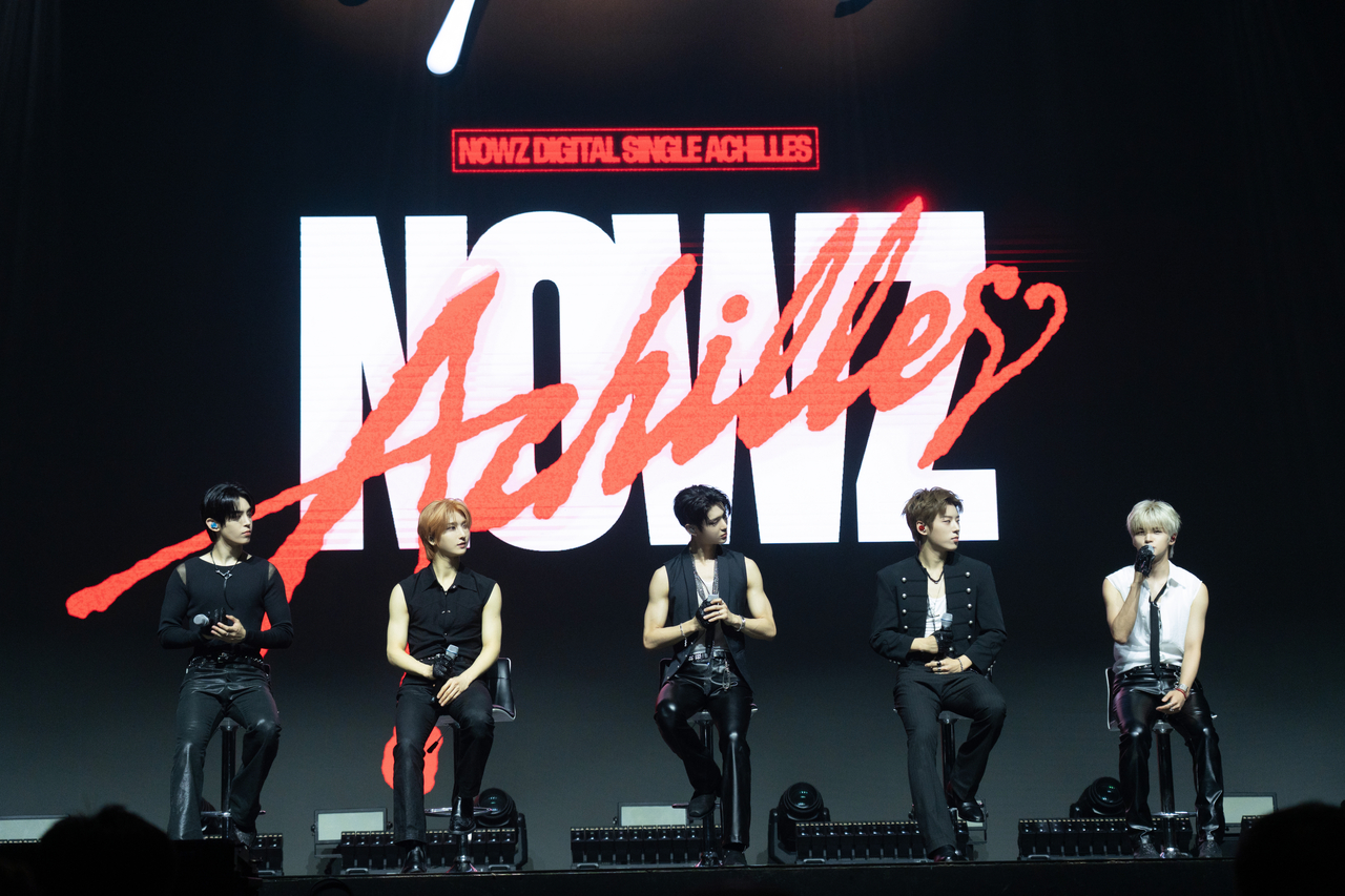 Yoon speaks during a media showcase held at Yes24 Live Hall in Gwangjin-gu, eastern Seoul, Wednesday. (Cube Entertainment)