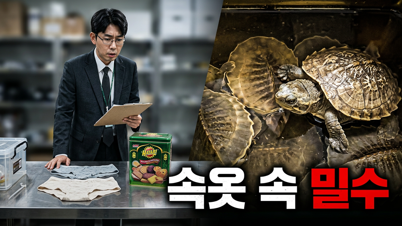 [영상] “어둠 속에서 체포”…속옷에 숨겨 거북이 밀수하던 일당 잡혔다 [세상&]