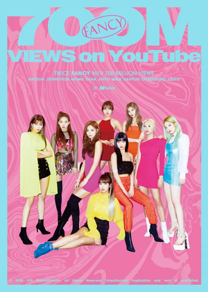 Twice now has 3 music videos with 700m views