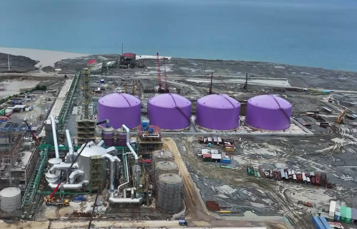 A construction site overview of the BNSI smelter in Sulawesi, Indonesia [Ecopro]